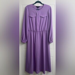 A/X Armani Exchange Lavender Purple Long Sleeve Maxi Dress
